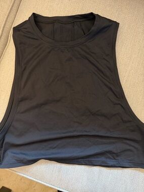 lululemon athletica Black Cropped Muscle Tank